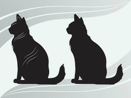 Katze, Kätzchen, Katze Folge, Katze Silhouette, Katze eps bündeln, schwarz Katze Folge, Haustier Clip Art vektor