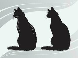 Katze, Kätzchen, Katze Folge, Katze Silhouette, Katze eps bündeln, schwarz Katze Folge, Haustier Clip Art vektor