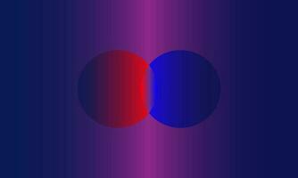 abstrakt Hintergrund mit rot und Blau Kreise zusammengeführt in lila vektor