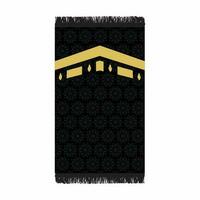 islamisch schwarz Farbe Gebet Matte Teppich Arabisch Design vektor
