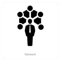 Netzwerk und Verbindung Symbol Konzept vektor