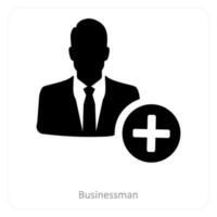 Geschäftsmann und Manager Symbol Konzept vektor