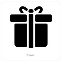 Geschenk und Geschenk Symbol Konzept vektor