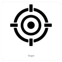 Ziel und Tor Symbol Konzept vektor