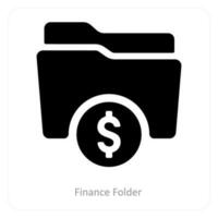 Finanzen Mappe und dokumentieren Symbol Konzept vektor