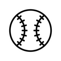 Baseball Symbol im Linie Stil Design isoliert auf Weiß Hintergrund. editierbar Schlaganfall. vektor