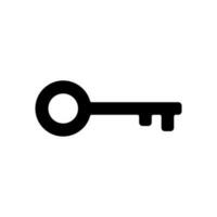Schlüssel Symbol im eben Stil Design isoliert auf Weiß Hintergrund. vektor