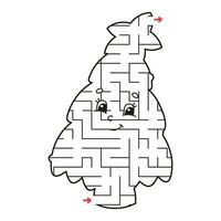 abstraktes Labyrinth. Spiel für Kinder. Puzzle für Kinder. Labyrinth Rätsel. den richtigen Weg finden. Arbeitsblatt Bildung. vektor