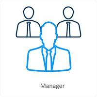 Manager und Geschäft Mannschaft Symbol Konzept vektor