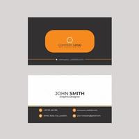 Visitenkarten-Design-Vorlage für Unternehmen Corporate Style gelbe und schwarze Farbvektorillustration vektor