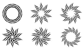 abstrakt radial Strudel Symbol einstellen vektor