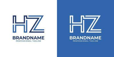 brev hz linje monogram logotyp, lämplig för företag med hz eller Z H initialer. vektor