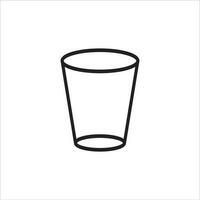 Glas von Wasser Symbol Vektor Illustration Symbol