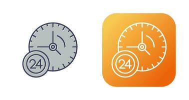 24 -timmars service vektor ikon