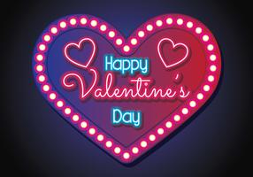 Neon Valentine Hintergrund vektor