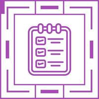 Memo Pad mit Checkliste Vektor Symbol