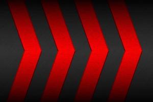 schwarzer materieller Hintergrund mit roten Pfeilen und metallischem Muster. moderne Vorlage für Ihr Unternehmen und Ihre Projekte. Vektor abstrakter Widescreen-Hintergrund
