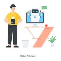 Roboter-Assistenten-Design vektor