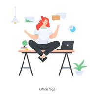 Büro-Yoga-Design vektor