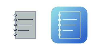 Notizblock-Vektorsymbol vektor