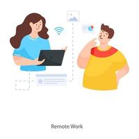 Remote-Work-Konzept vektor