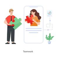 teamwork designkoncept vektor