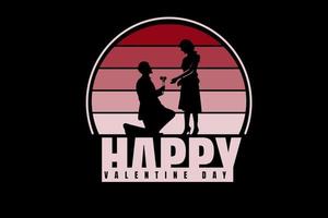 alles gute zum valentinstag farbe rosa verlauf vektor