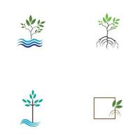 mangrove logotyp symbol vektor