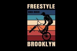 Freestyle Fahrrad Motocross Brooklyn Farbe Rot Creme und Blau vektor