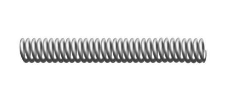 Kompression Metall Frühling, erweitert. 3d Vektor Modell- von flexibel Stahl Spiral- Spule. realistisch Eisen Kabel.