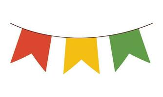 Oktoberfest Hintergrund. Rot, Grün und Gelb Girlanden isoliert auf Weiß Hintergrund vektor