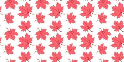 Ahorn Herbst Blätter nahtlos Muster, eben Design Vorlage. Herbst Hintergrund vektor