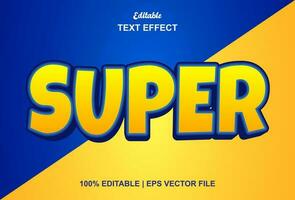Super Text bewirken mit Orange Farbe Grafik Stil editierbar vektor