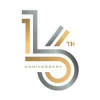 16 år årsdag logotyp vektor