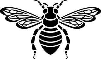 Biene - - minimalistisch und eben Logo - - Vektor Illustration