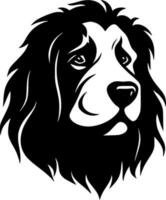 Hund - - schwarz und Weiß isoliert Symbol - - Vektor Illustration