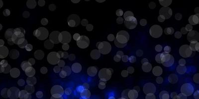 dunkelblaue Vektortextur mit abstraktem dekorativem Design der Scheiben im Farbverlaufsstil mit Blasendesign für Posterbanner vektor