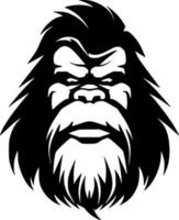 Bigfoot - - schwarz und Weiß isoliert Symbol - - Vektor Illustration