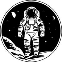 Astronaut, schwarz und Weiß Vektor Illustration