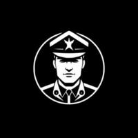 militär - minimalistisk och platt logotyp - vektor illustration