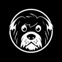 hund - minimalistisk och platt logotyp - vektor illustration