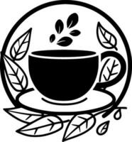 Kaffee - - schwarz und Weiß isoliert Symbol - - Vektor Illustration