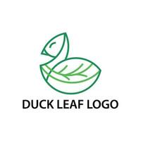 Ente Logo, Ente Symbol Design Vektor mit Blatt abstrakt modisch Luxus Linie Stil