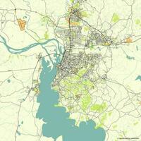 vektor stad Karta av porto alegre, rs, Brasilien