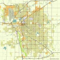 Vektor Stadt Karte von Lincoln Nebraska USA