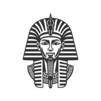 gammal egypten Gud, årgång logotyp linje konst begrepp svart och vit Färg, hand dragen illustration vektor