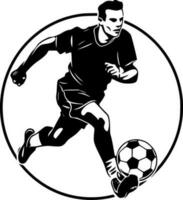 fotboll, minimalistisk och enkel silhuett - vektor illustration