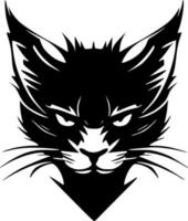 wilde Katze - - minimalistisch und eben Logo - - Vektor Illustration