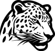 Leopard - - schwarz und Weiß isoliert Symbol - - Vektor Illustration