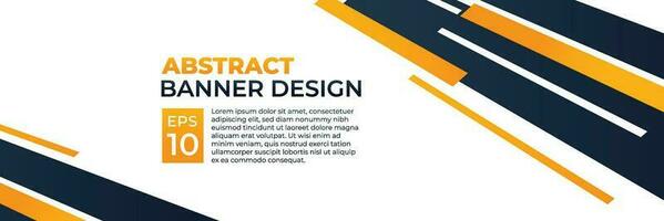 abstrakt Banner Vektor, modern Hintergrund horizontal mit dynamisch Gelb gestalten Farbe zum Technologie und Sport Thema vektor